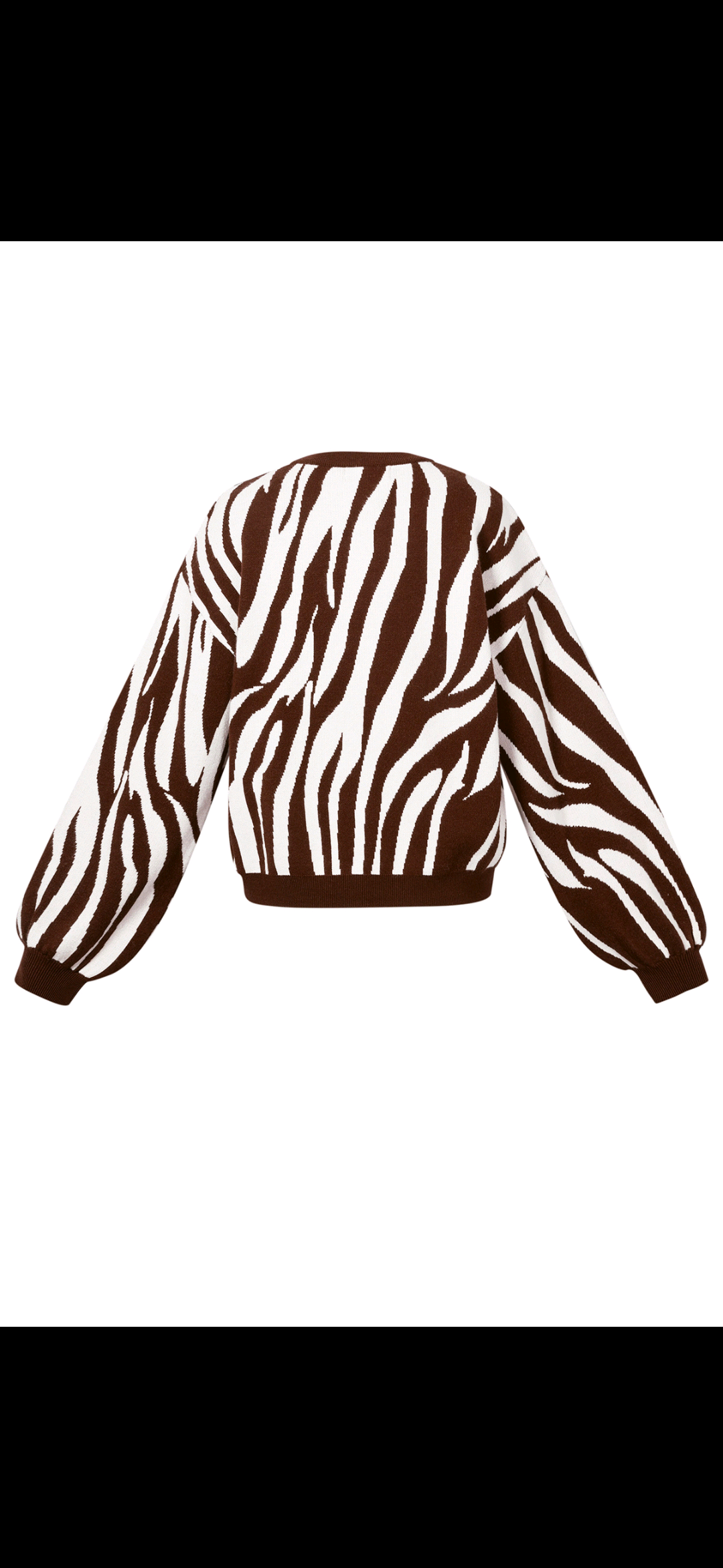 Gebreide trui zebrastrepen