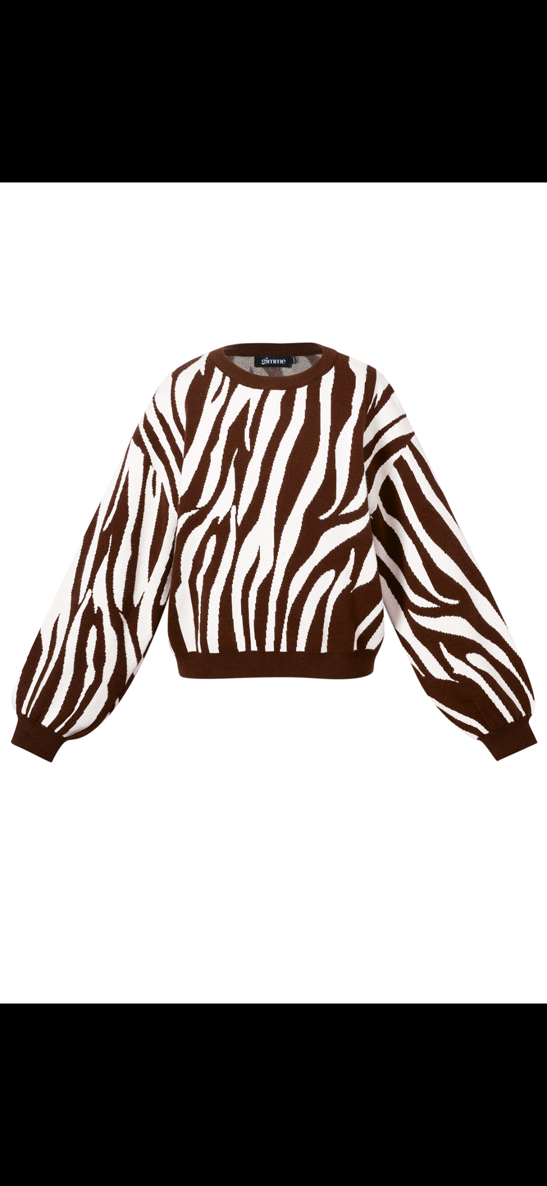 Gebreide trui zebrastrepen