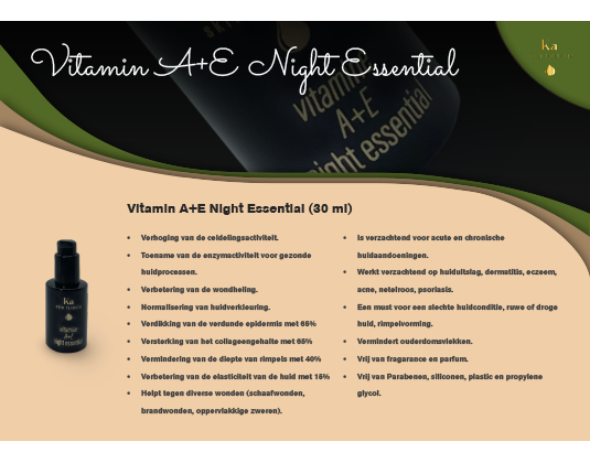 Ka Skin Formular - Vitamine A + E Night Essential